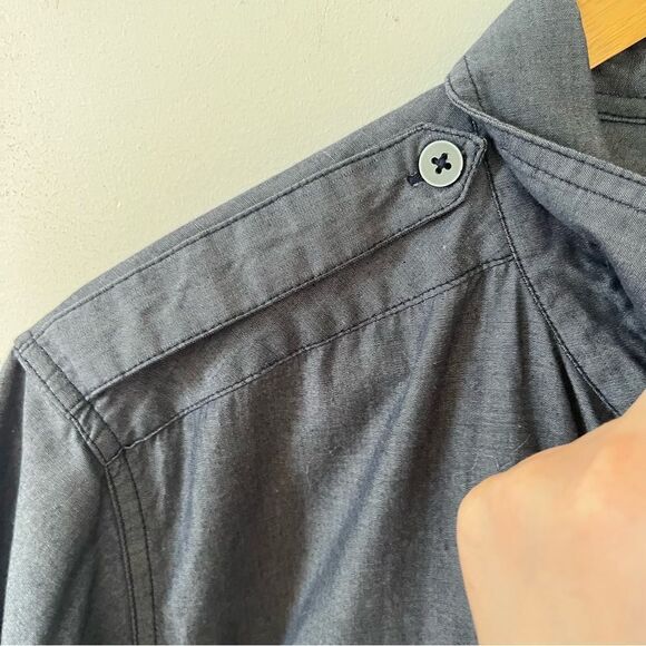 Merrell Dark Grey Short Sleeve Casual Button Down Shirt - Picture 4 of 8